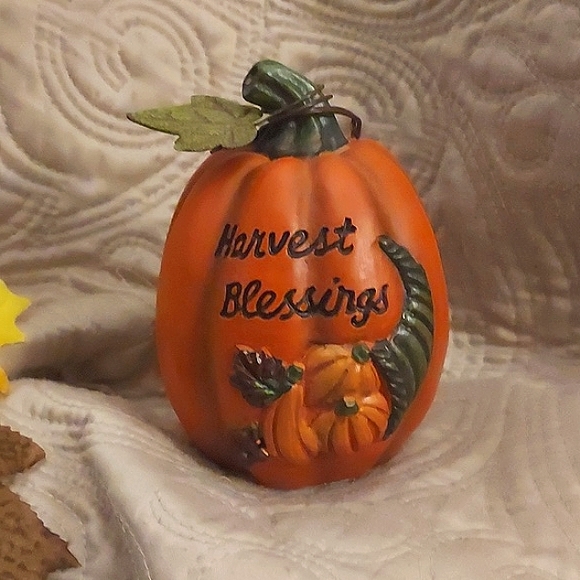HARVEST BLESSINGS PUMPKIN - Picture 1 of 5